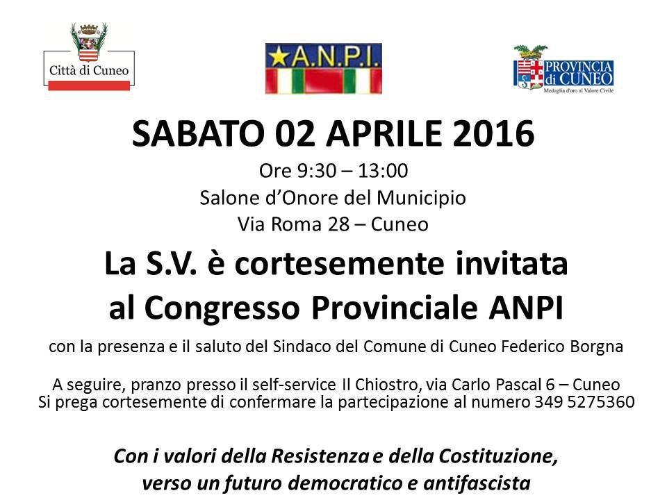 INVITO Congresso Provinciale ANPI